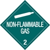 220 Non Flammable Gas Placard Placard,Dot Placards,Hazmat,shipping,Non-Flammable Gas 2 worded placards, hazard class 2 placards, dot placards, placards