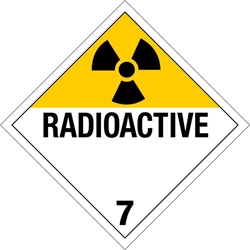 710 Radioactive Placard Placard,Dot Placards,Hazmat,shipping,Radioactive 7 worded placards, hazard class 7 placards, dot placards, placards