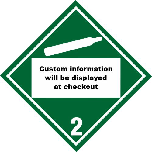 220C Non Flammable Gas Custom Placard,Dot Placards,Hazmat,shipping,Non-Flammable Gas 2 custom UN number placards, hazard class 2 placards, dot placards, placards